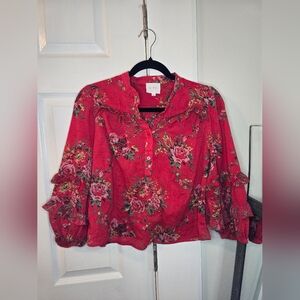 We are sundays floral blouse top size xs